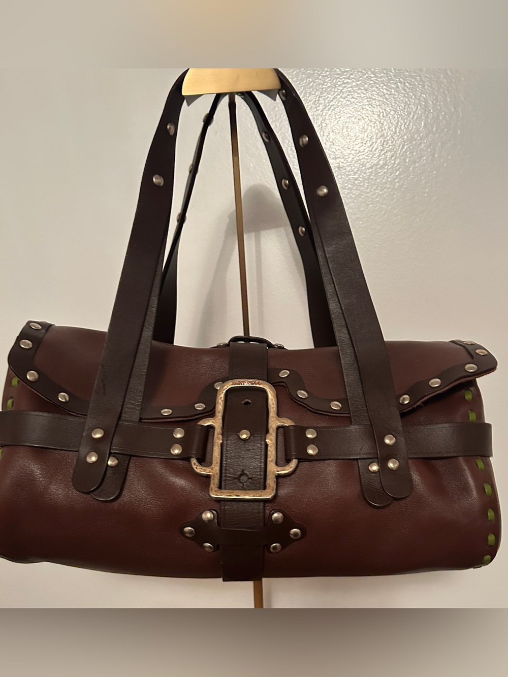 Jimmy Choo Studded Leather Shoulder Bag. RARE and Highly Collectable